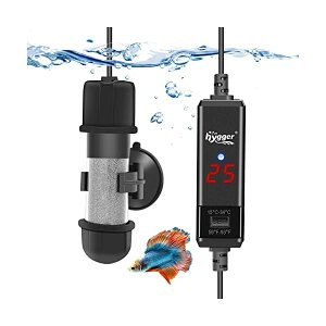 【送料無料】水槽ヒーター 小型 30cm用 15-34℃設置 過熱保護 空焚き防止 石英防爆ガラス 温度調節可能 縦横設置 水中用 ミニヒーター 吸盤付き 20L以下淡水・海水水槽に適用 10W