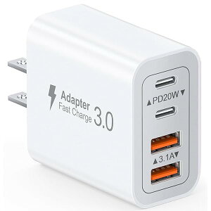 【送料無料】合計40W 急速充電器 USB コンセント Type-C 充電器 ACアダプター USBポート & USB Cポート PD 20W iPhone タイプc 充電器 アダプタ USB 電源タップ iPhone iPad Android その