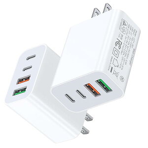 【送料無料】2個セット ACアダプター 急速充電器 USB コンセント Type-C 4 ポート Type-C×2 / USB-A×2 PD 20W iPhone 携帯充電器 アダプタ タイプc USB 電源タップ iPhone iPad Andro