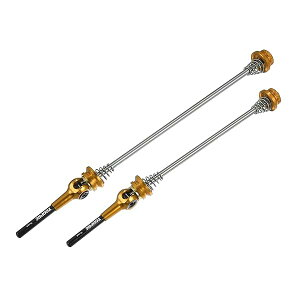 【送料無料】自転車 クイックリリース バイク アクスル ホイール ハブ 140mm 180mm MTB マウンテン ロードバイク用 1ペア 金 交換パーツ アクセサリー 交換用