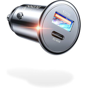 【送料無料】【2025年新進化】シガーソケット USB-C 車 充電器 【急速充電 PD45W+QC22.5W】シガーソケット 充電器 カーチャージャー iPhone16/15, Galaxy S25/S24 UItra, Xperia, iPad,
