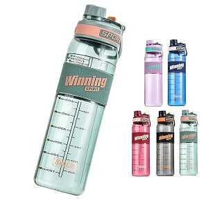 【送料無料】ウォーター ボトル 水筒 600ml、800ml、1000ml 大容量 ポータブルストロースポーツ BPAフリー プラスチック 自転車 大人 子ども アウトドア スポーツ 登山用/キャンプ/ランニング/ジ