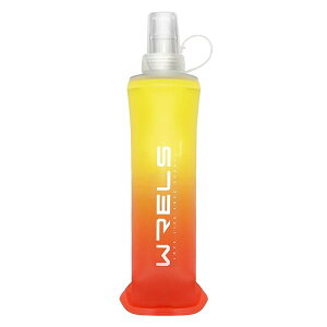 【送料無料】ソフトフラスク ハイドレーション フラスク トレラン ランニング 水筒 ボトル マラソン 登山 給水ボトル 250ml/500ml 折りたたみ水筒 水分補給 軽量 トレイル サイクル(黄色、250ml