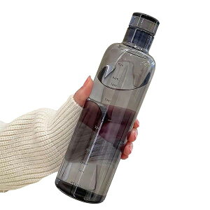 【送料無料】【日常使いに適した安全樹脂製】 水筒 500ml 750ML 水筒 ボトル クリアボトル 水筒 直飲み透明 プラスチックボトル 水筒 オシャレ 軽量 memobottle水筒 ボトル 飲んだ量がわかる水筒