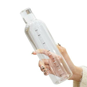 【送料無料】【日常使いに適した安全樹脂製】 水筒 500ml 750ML 水筒 ボトル クリアボトル 水筒 直飲み透明 プラスチックボトル 水筒 オシャレ 軽量 memobottle水筒 ボトル 飲んだ量がわかる水筒
