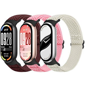 【送料無料】弾性アームバンド Xiaomi Smart Band 10/9/8 スポーツ ナイロン ストラップ ソフト時計バンド 調節可能な伸縮性ストラップ 交換用バンドXiaomi Mi Band 10/9/8 女性用 男性用