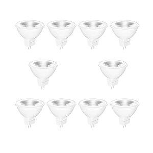 �y���������zMR16 5W 12V LED�d��GU5.3 50W�n���Q���g������3000K�̍������邳400LM�ɑ�������񒲌��\��10���� (Warm White)