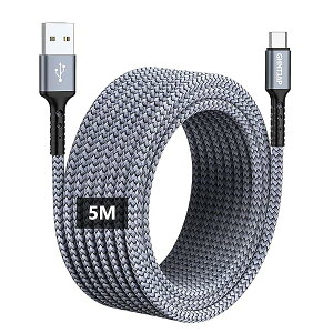 yzUSB Type C P[u 5M USB A to USB C P[u QC3.0/2.0Ή [dR[h Galaxy/Pixel/Xperia/LG/Switch^Cvc@Ή iC҂