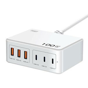 �y���������zUSB �[�d�� ���v100W PD �}���[�d�� 6�|�[�g�yPD30W�Ή�/6�䓯���[�d/1.2M�P�[�u����