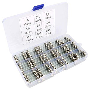 �y���������z126�� 6 * 30mm �K���X�� �q���[�Y, 1A / 3A / 5A / 10A / 15A / 25A�̃q���[�Y���e15��, 2A / 6