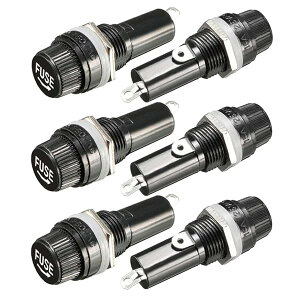 �y���������z6�� 6 × 30mm �q���[�Y �z���_�[ AC 10A 250V �u���b�N �X�N�����[ �L���b�v �q���[�Y
