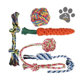 【送料無料】5個 セット 犬ロープおもちゃ 犬おもちゃ 犬用玩具 噛むおもちゃ ペット用 コッ