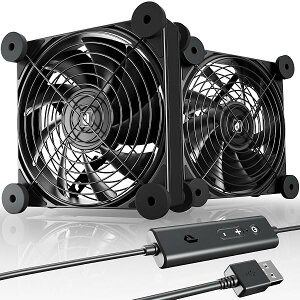 �y���������zupHere 12cm USB��p�t�@�� 2�A �É��݌v ���͑��� 4�i�K���ʒ��� 5V USB�d�� ���^ ��
