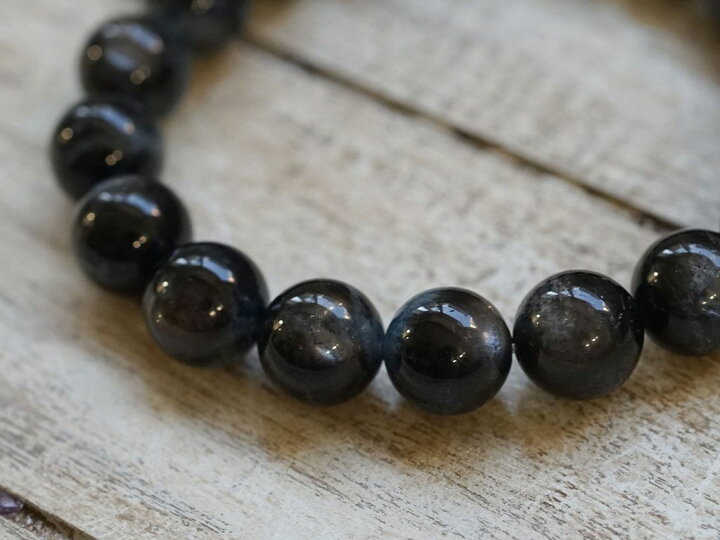 楽天市場】ブラックスター アクアマリン ブレスレット 12mm玉 No.65  