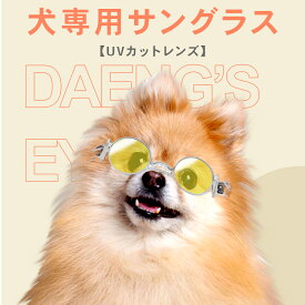 ◆楽天1位◆【送料無料】犬用 サングラス UVカットレンズ 犬専用 設計 サングラス 白内障 お散歩 サポート ペット用 目の保護 バンド式 daengs_eye FF-SG _FF