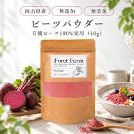 ビーツパウダー 40g｜有機JAS認証ビーツ100％使用 国産 無添加 ビーツ粉末 スムージー ボルシチ お菓子作り