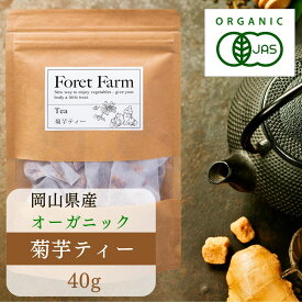菊芋ティー 菊芋茶 40g 岡山県産 有機JAS 有機 菊芋 糖尿病 インシュリン オーガニック 無農薬 無添加 無化学肥料 無着色 無添加 自然栽培 きくいも お茶 ティー ハーブティー パウダー 野菜 粉 ジュース 有機野菜 foretfarm