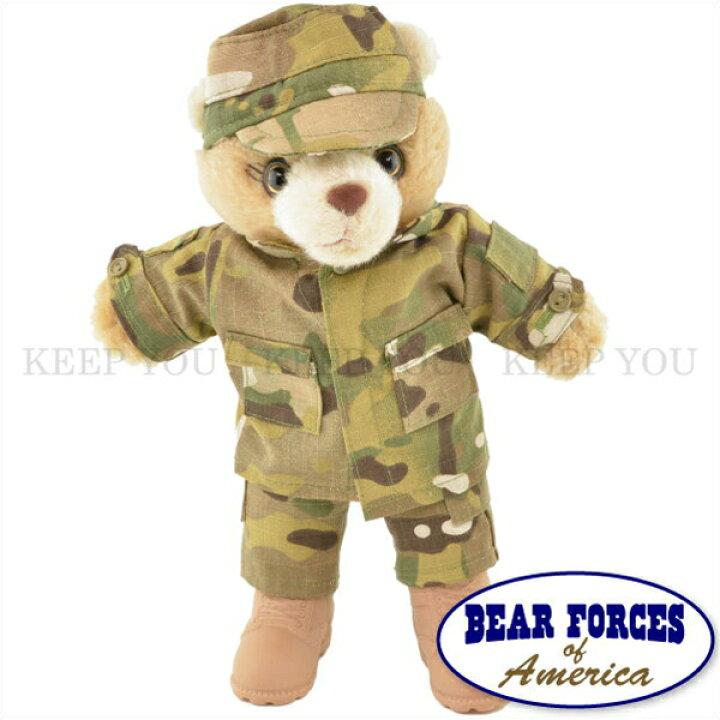楽天市場】テディベア ミリタリー仕様 迷彩柄 約25cm 軍隊 ナチュラル 