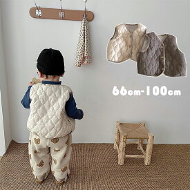 ベスト 子供 赤ちゃん ベビー 春 秋 冬 新生児 キルティング 66cm-100cm トップス コート キッズ服 ベビー服 ユニセックス 子ども服 男の子 女の子 ベビートップス アウター 上着 ベスト ベビーベスト 防寒 かわいい 無地