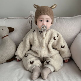 赤ちゃん 着ぐるみ オールインワン 大人気 キッズ ベビー ロンパース 厚手 男の子 カバーオール 女の子 防寒着 アウター 着ぐるみパジャマ パジャマ ルームウェア 前開き ふわふわ 着替 もこもこ あったか 冬 長袖 裏ボア