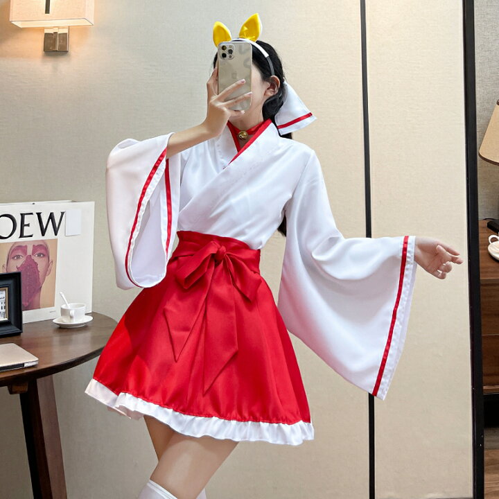 楽天市場】狐×巫女 狐巫女 巫女服 コスプレ ダンス 大きいサイズ  