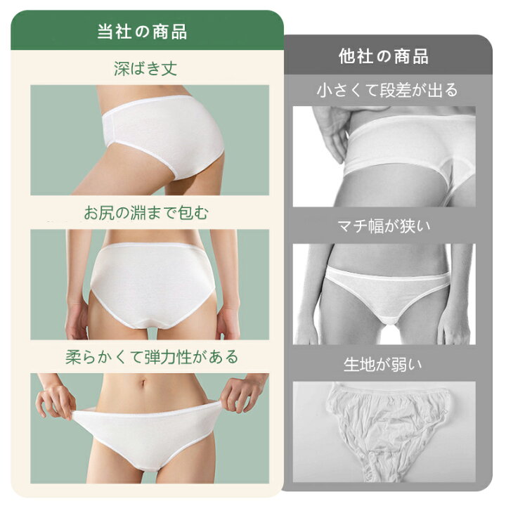 楽天市場】【マラソン期間限定！PT5倍】使い捨て パンツ ショーツ 個別 