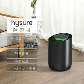 【レビューで扇風機ゲット】Hysure 除湿機 コンパクト 小型 除湿器 強力除湿 軽量 梅雨対策 カビ防止 部屋干し 大容量 水タンク 結露防止機能付き ペルチェ式 ランプ付き 消臭 除菌 静音 省エネ 洗面台 脱衣所 寝室 ホワイト 送料無料 保証1年