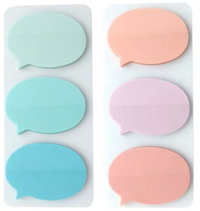 2.5×3.5mm ふきだし付箋紙 フィルムタイプ 破れにくい 上から文字が書ける 半透明 下の文字や絵が透けて見える 2個セットアソート 240枚