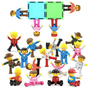 PicassoTiles Profession Character Action Figures Toddler Toy Set
