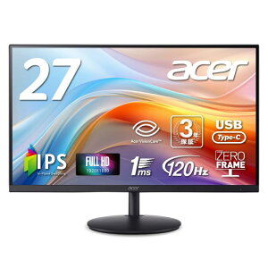 Acer j^[ 27C` tHD  IPS 120Hz 1ms(VRB) AdaptiveSync HDMI 1.4 Type-CE65WdΉ Xs[J[EwbhtH[q VESA}EgΉ  [t[fUC (pl