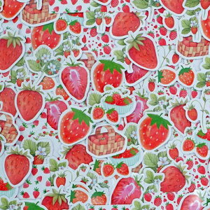 hanairo シール フレークシール 100枚セット 手帳 日記 アルバム 手作り ステッカー (イチゴ)