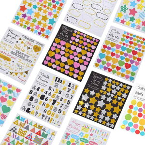 EUSTACE 蒠V[ J V[ 12PCS 킢 XebJ[ 蒠fR V[   p n[g  ~^ XNbvubNALAʐ^Ao X}z DIY q l 