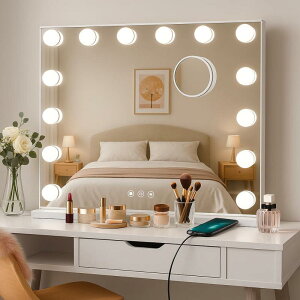 Keranixy ���D�~���[ ���C�g�t�����ς����� �n���E�b�h�~���[ ���ϋ� ���D�� �� �傫�� ���/�Ǌ|�����p�\ �O�F�Ɩ����[�h �^�b�`�� ���邳���i�K���� led���C�N �� 14��LED�d���t�� 10�{�g��