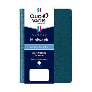 クオバディス 【2025年版】 手帳 ダイアリー『ミニウィーク』(週間セパレート・1月始まり・A7変型 7×10cm・フランス語版) QUOVADIS