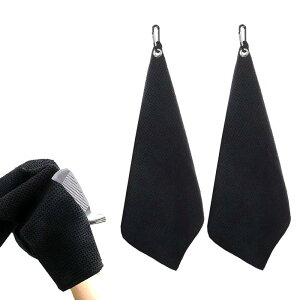 2枚 ゴルフボール拭き ゴルフタオル ゴルフクラブ 手入れ ゴルフグッズ ゴルフ タオル ゴルフ タオル エクササイズ タオル マイクロファイバー タオル テリー タオル クリーニング用 マイク