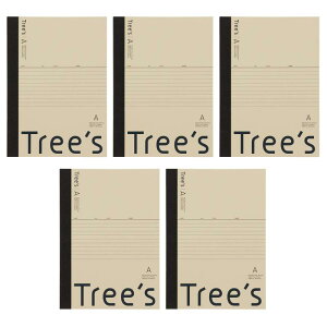キョクトウ・アソシエイツ ノート Tree`s B5 7mm罫 単色 5冊パック UTR3A05
