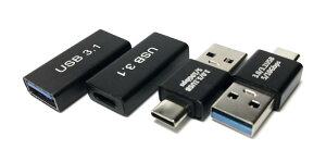 Access 【 10Gbps 2個セット 】USB-C オス to USB-A オス 変換アダプタ + USB-C メス to USB-A メス 変換アダプタ 10Gbps USB3.2 Gen2 高速転送 マイクロファイバークロス付き 変換コネクタ