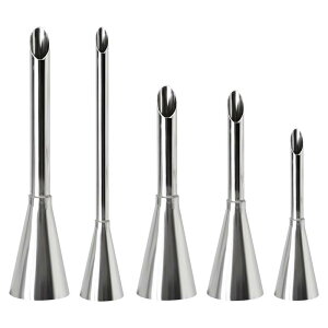 シュークリーム用 口金 5個セット 絞り口金 ステンレス 製菓用品 ベーキングツール シュークリーム 絞り口金 ドーナツ絞り口金 手作り ツール 小さいサイズ ケーキ デコレーション