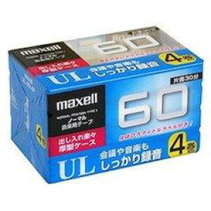 maxell(�}�N�Z��) UL �I�[�f�B�I�J�Z�b�g�e�[�v 60��(�Ж�30���j4�{�p�b�N