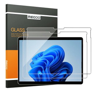 �y2������zMegoo Microsoft Surface Pro 11/ Surface Pro 9/ Surface Pro 10 13�C���`��p�����K���X�t�B���� ���x�J�b�g�A�E�g 9H�����K���X �ی�t�B���� �������h�� �w���h�� �\��₷��