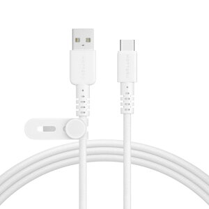 MOTTERU (モッテル) USB-A to USB-C 編み込みシリコンケーブル 充電 データ転送 iPhone15シリーズ対応 やわらかく絡まない 断線に強い Quick Charge3.0 Android スマートフォン 対応 ケーブルバンド 付
