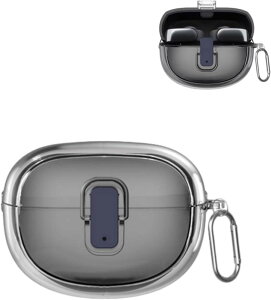 CONTEME セキュアロッククリアケース Bose Ultra Open Earbuds 対応、ソフトTPU保護耐衝撃Bose Ultra 0openイヤホンケースカバー、ストラップキーチェーン付き