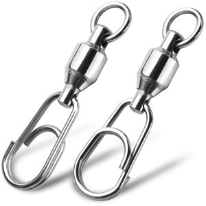 9KM DWLIFE スイベル スナップ 30個セット ボールベアリング ステンレス 高強度 耐腐食 高速回転 クイックチェンジ 釣り道具 仕掛け 海釣り ルアー