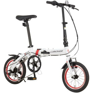 カノーバー(CANOVER) 折りたたみ自転車 14インチ シマノ 6段変速 46T大型クランク 軽量 約10kg アルミフレーム CA-M1