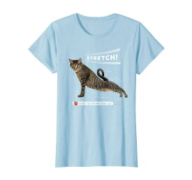 のびをするねこ、うずら ストレッチする猫 猫 Tシャツ