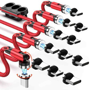 }Olbg [dP[u y5{Zbg/0.5+1Mx2+2M+3M12RlN^z LEDCg USBP[u 3in1 [d }Olbg 540°]\ }[d ho USBC Micro USB Phone S@Ή