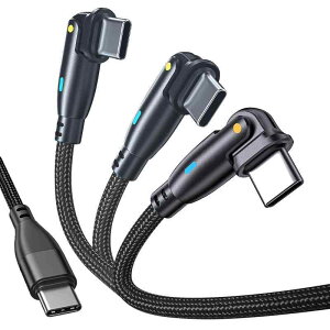 PD60W USB Type C P[u L^ 180°]y1m/1m/1mE3{ZbgzUSB-C to USB-C/Type-C 3A}[d  f[^]  ^Cvc [dP[u AndroidȂType C@