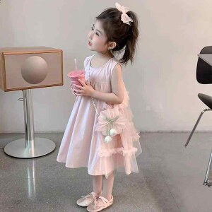 ���̎q �����s�[�X �v�����Z�X�h���X �� ���� A���C�� �� �|���G�X�e�� 100% �_�炩�� ���킢�� ���F �u���[ �s���N 3-8�� 90-140cm �ʊw �V�� ���� �y�₩ ������ ���̎q�� �q���� �ĕ� �K�[���Y�t