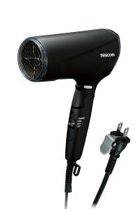 テスコム ヘアドライヤー プロテクトイオン 折りたたみ 速乾 小型 軽量 冷温風 Speedom ラク抜きプラグ ブラック TD570A-K