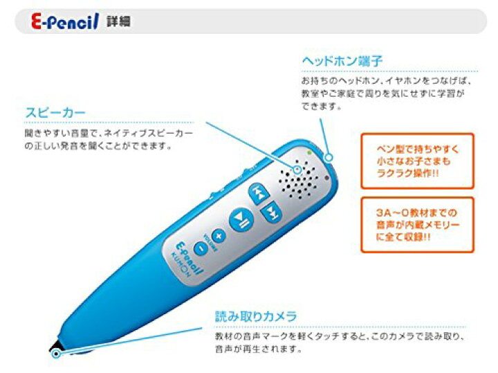 楽天市場】くもん出版(KUMON PUBLISHING) E-pencil イーペンシル 